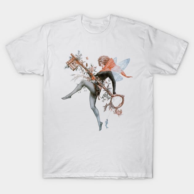 Fairy Celebrating Spring T-Shirt by VintageArtwork